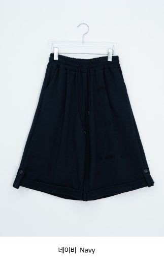 Fleur Wide Roll-up Banding Bermuda Pants
