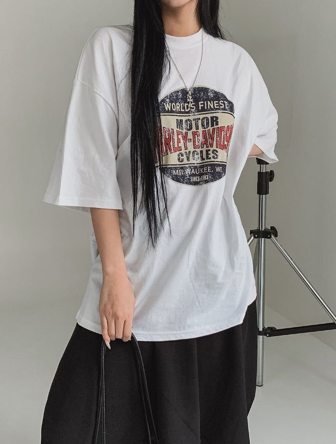 ハーレーヴィンテージプリントボックス半袖Tシャツ