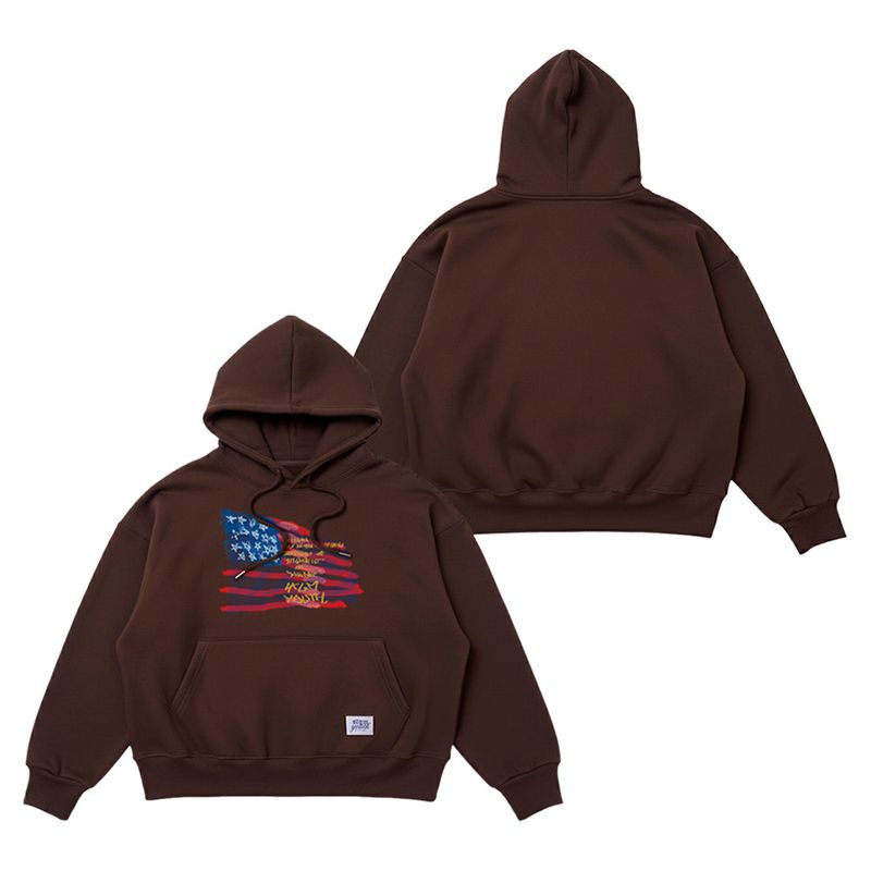 STIGMA（スティグマ）の「[STGM youth] FLAG CROP HOODIE BRN / MLG / WMG（Tops）」