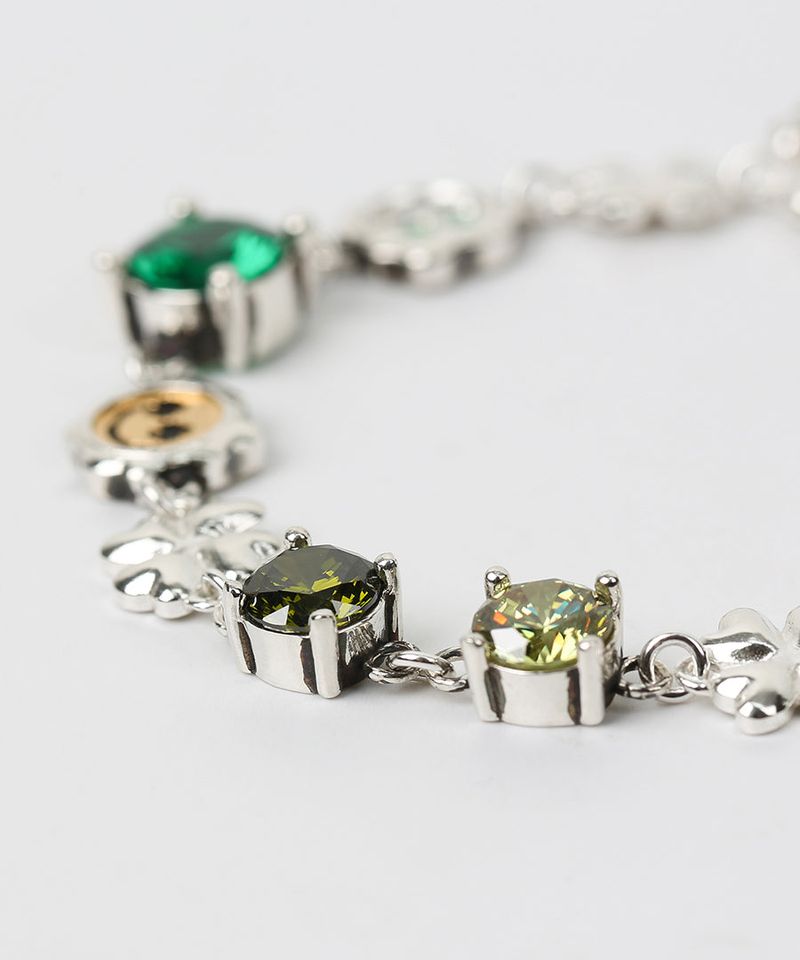 Clover eyes cubic chain (925 silver)