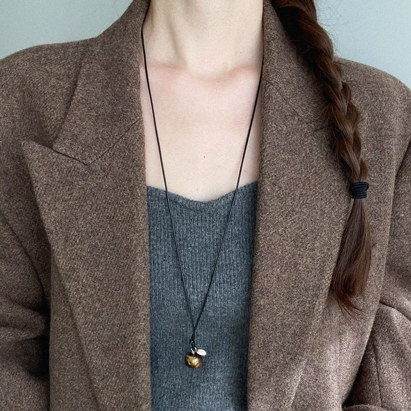 caramel apple necklace