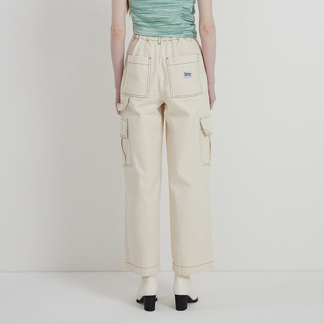 IVORY COLOR CARGO PANTS