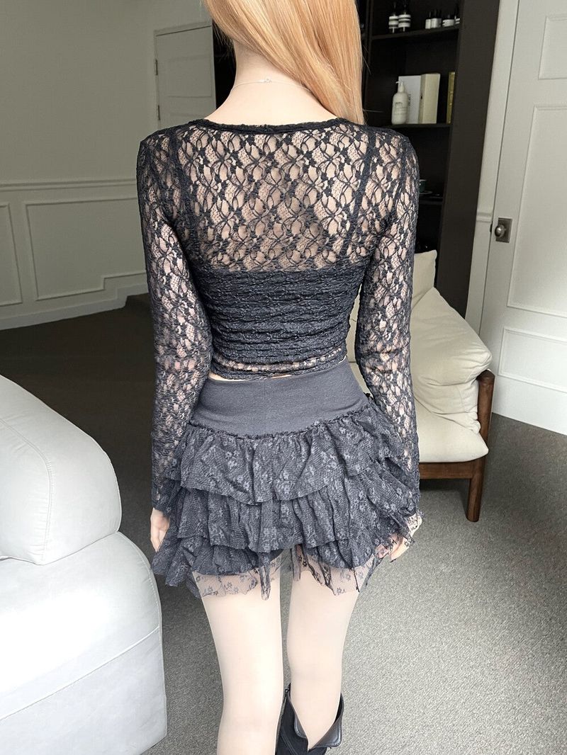 Angel lace top set (3color)