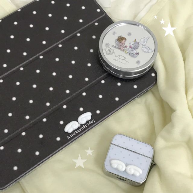 3D Angel Wing Dot Pattern iPad Cover Case