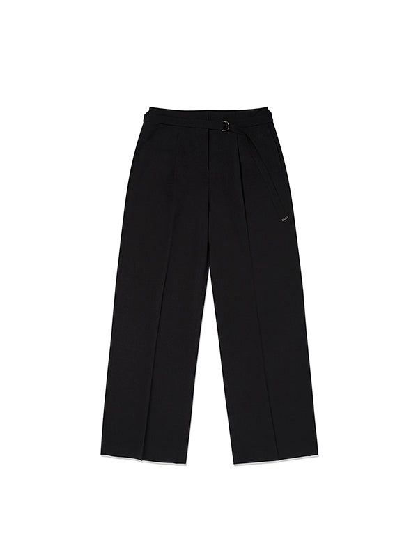 KIRSH（キルシー）の「COLLECTION BELT POINT TWO TUCK PANTS [BLACK]（Pants）」
