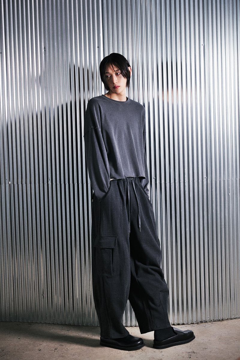 H-T CARGO BALLOON SWEAT PANTS (Charcoal)