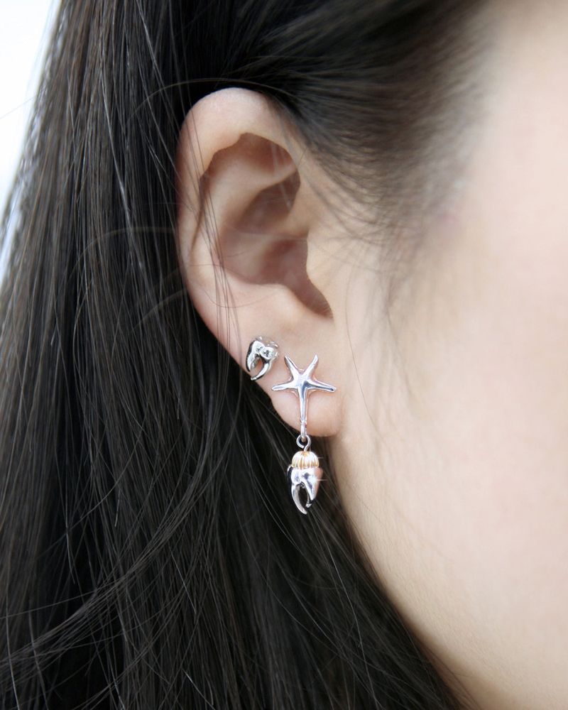 【MADE】Starry Baby Teeth Earrings (14KGF)