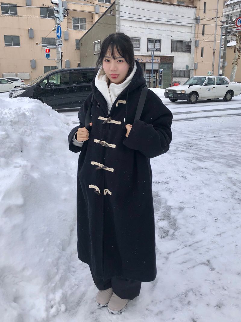 (quilted beam) Cambio hood duffle coat