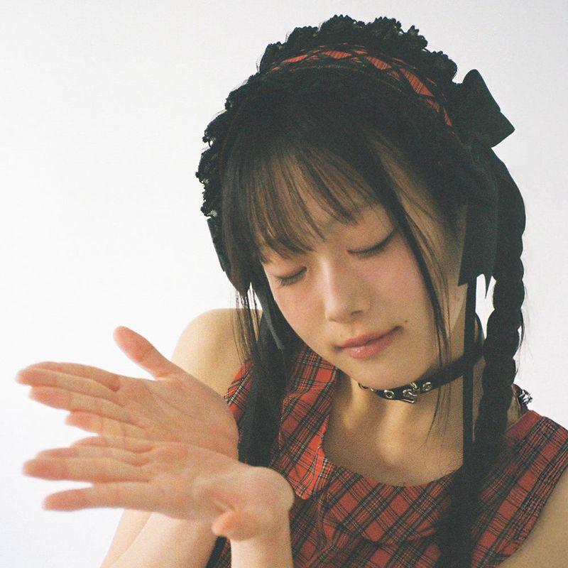 Tartan Lace Headdress - Red