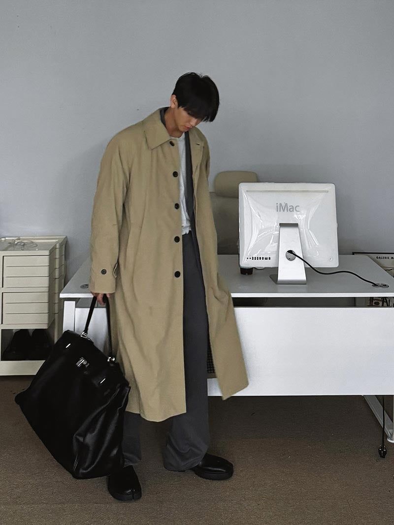 [ASCLO MADE] ASCLO Inner Check Over Mac Coat (2color)
