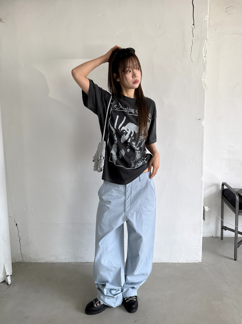cotton wide chino pants