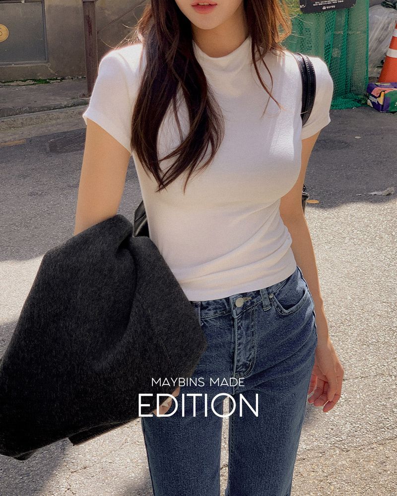MAYBINS（メイビンス）の「[MADE] Royel Half-Neck Padded T-Shirt（Tops）」