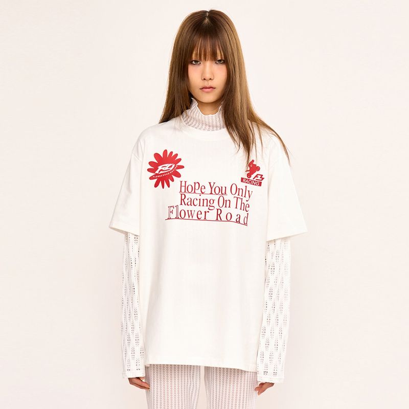 Layered T Shirt - White