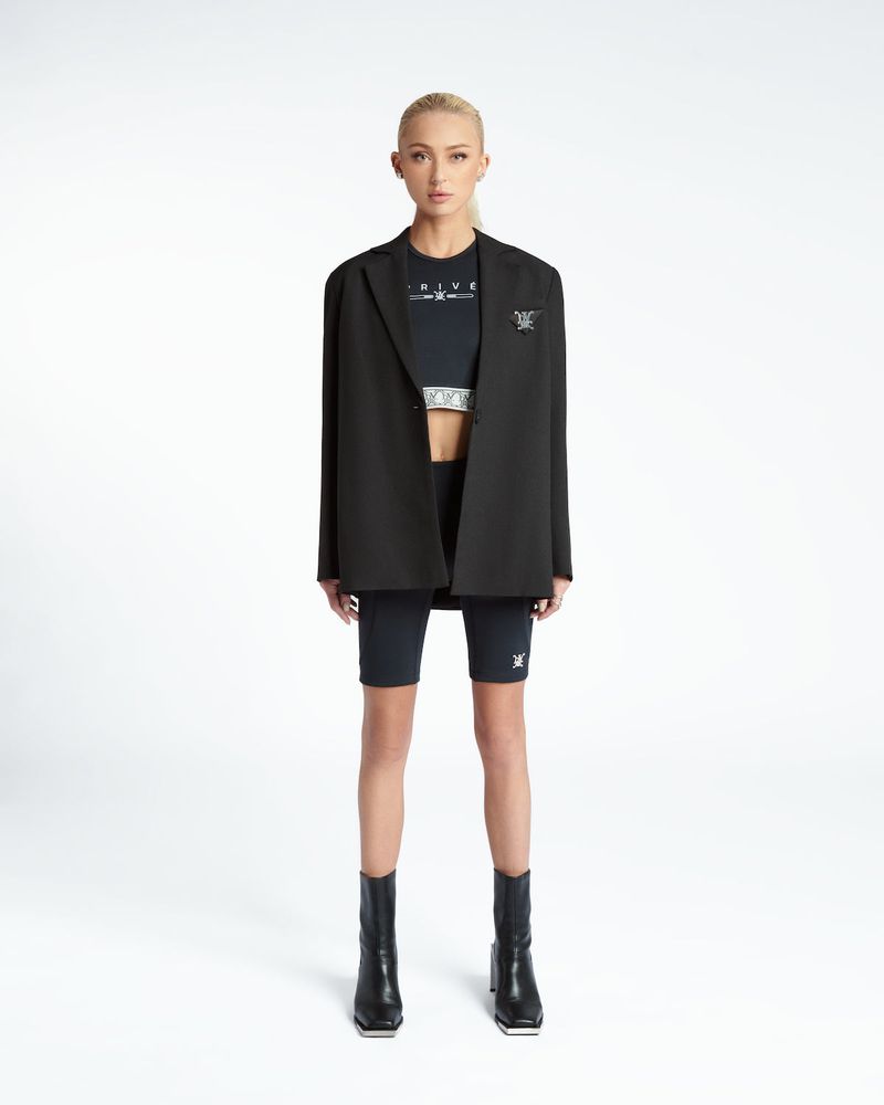 DVRK PRIVÉ LOGO BIKER SHORTS - BLACK