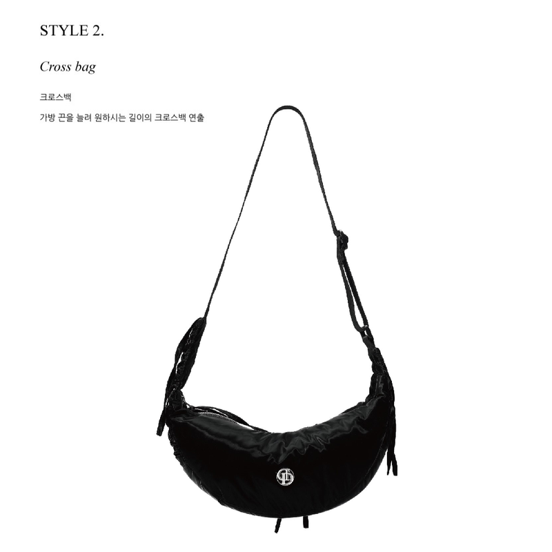 2WAY SHIRRING MAY LILY BAG_BLACK