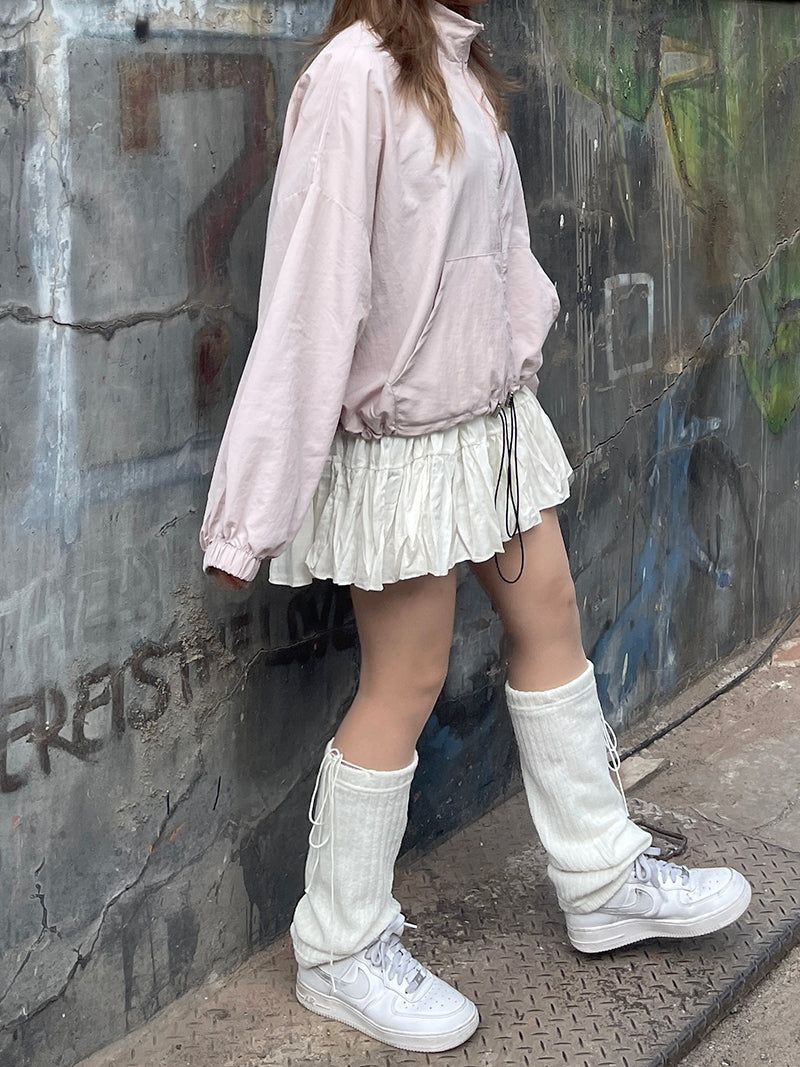Romantic wrinkle banding skirt