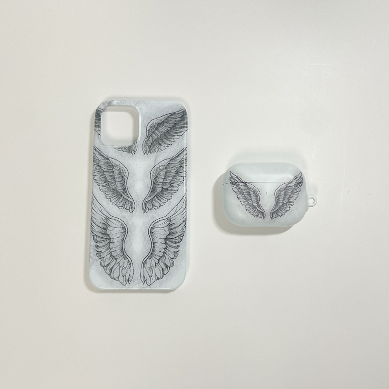 [MADE] wings matt airpod case (matt/black)
