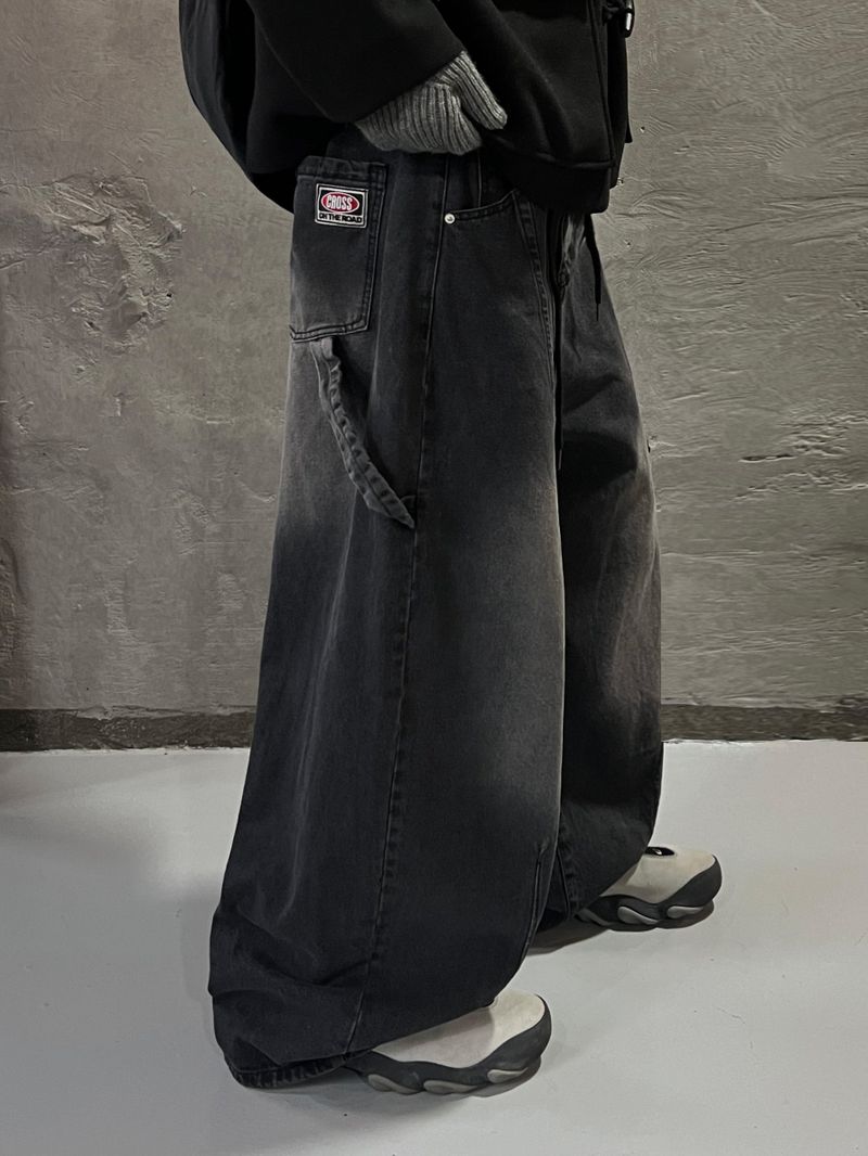 ESOO(イス)の「Cross Patch Work Banding Denim Pants (2 Colors)(Pants)」