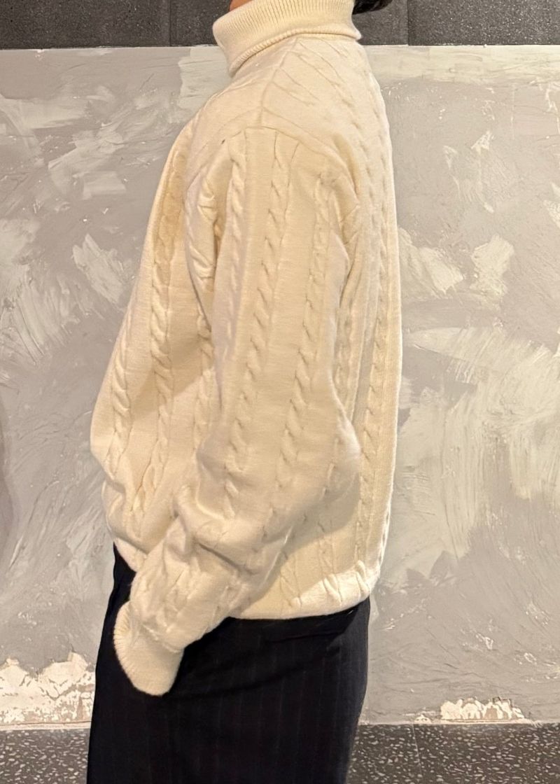 High-neck half zip-up knit 5COLOR