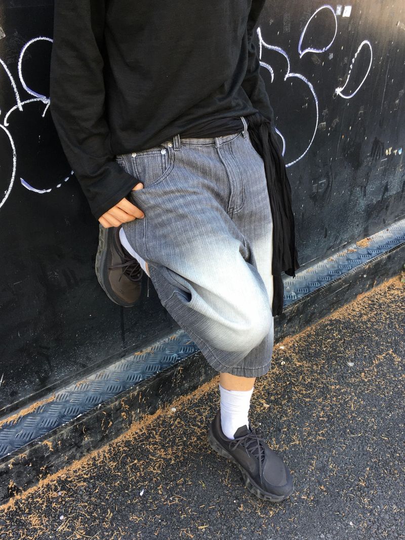 Surf Stripe Bermuda Denim Pants 2C