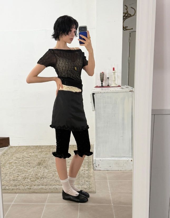 HEART VELVET CAPRI LEGGINGS