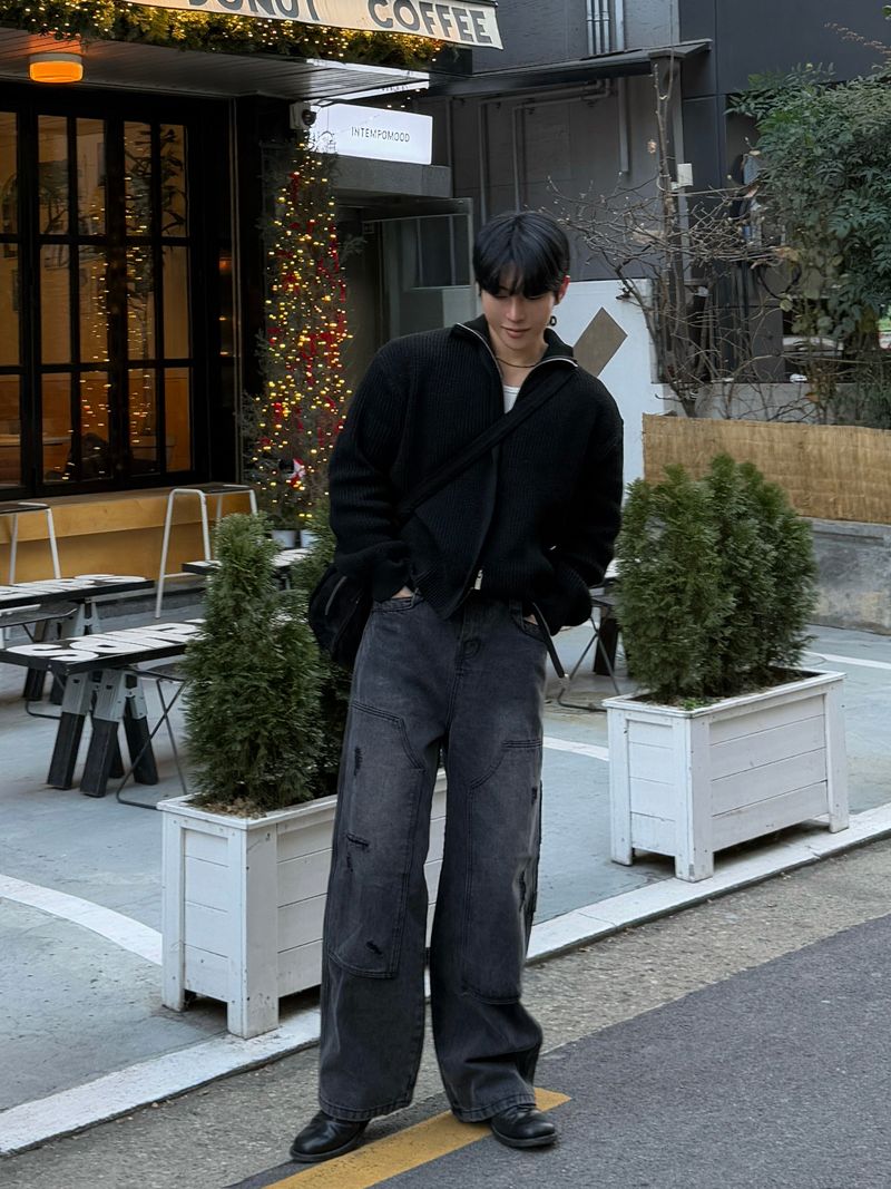 Double carpenter denim pants