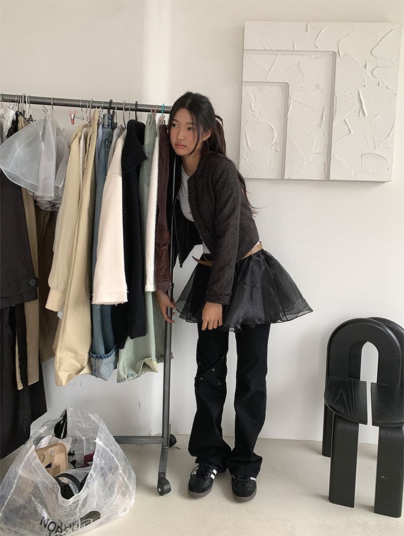 VEIL ORGANZA FRILL SKIRT (3C)