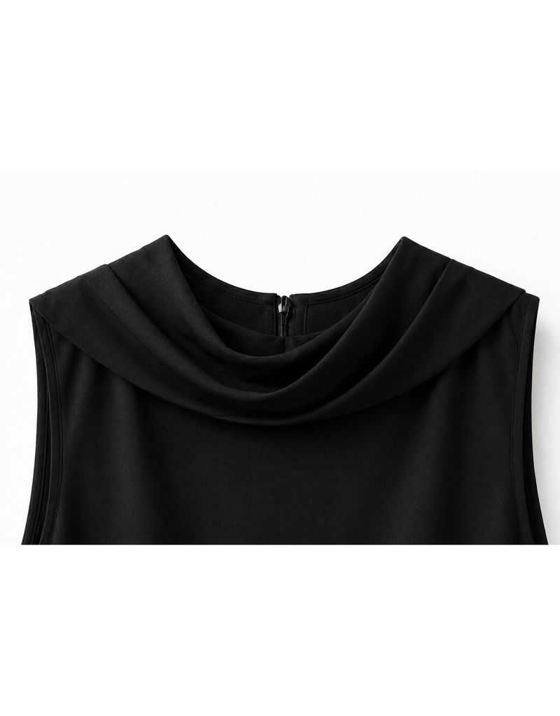 Aveline Cowl Neck Drape Sleeveless Blouse White