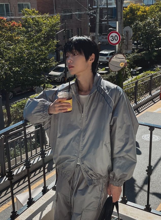 2PLAN(ツープラン)の「カイ ナイロン グロッシー パイピング ジップアップ(ジャケット/アウター)」