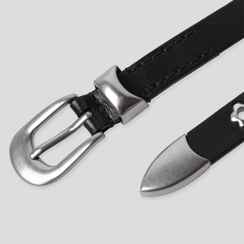 Flower eyelet rivet belt -1C
