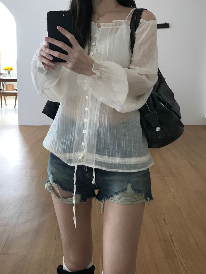 Salty Off-Shoulder Blouse (2 colors)