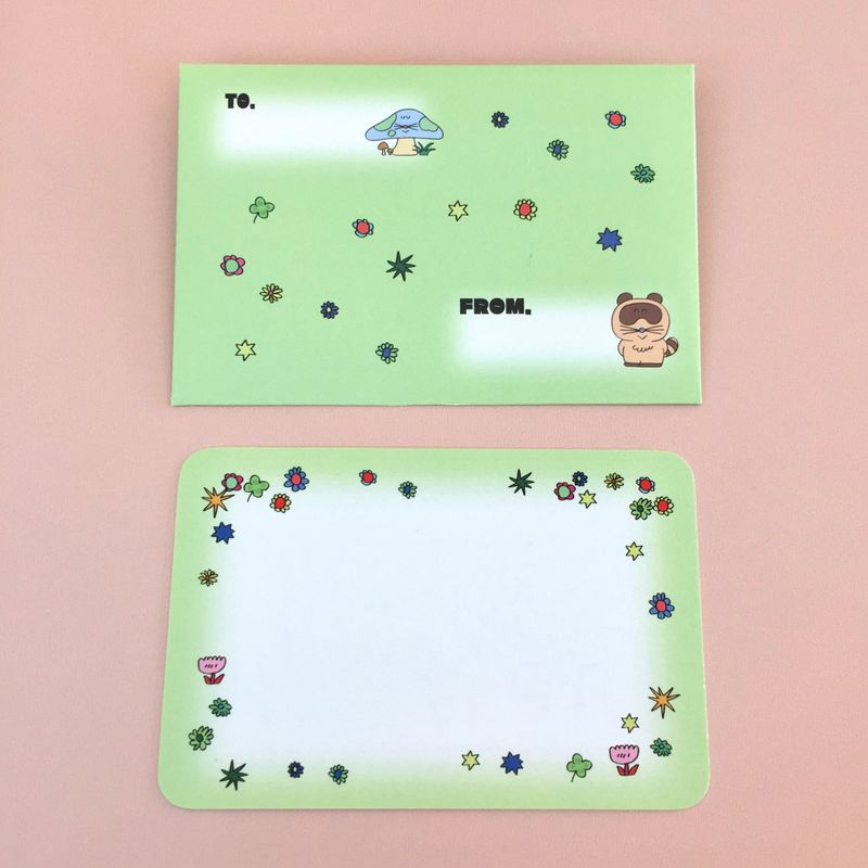 フラワーミニカード&エンベロープセット