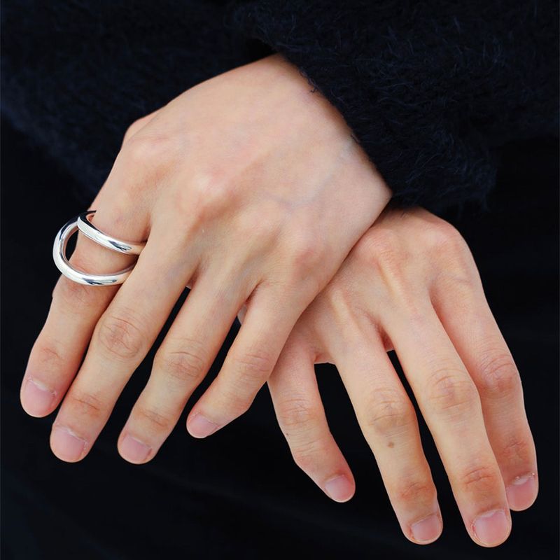 【MADE】 Two lines ring glossy