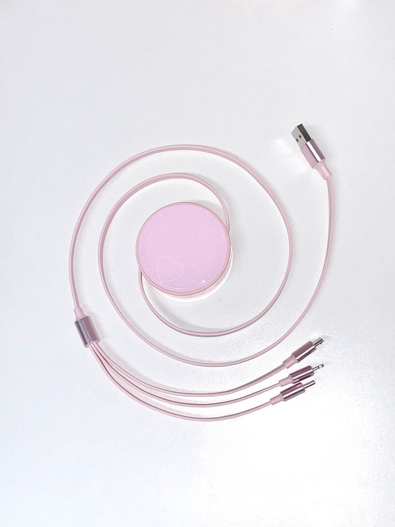 lace polka dot charging cable