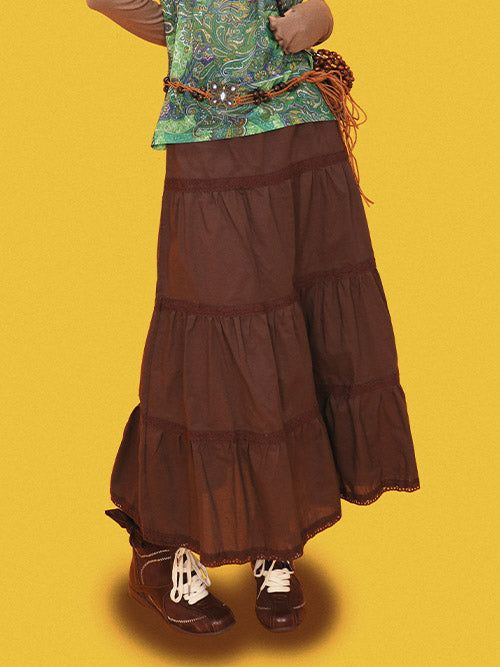 KUO（クーオ）の「hippy wood long skirt（Skirts）」