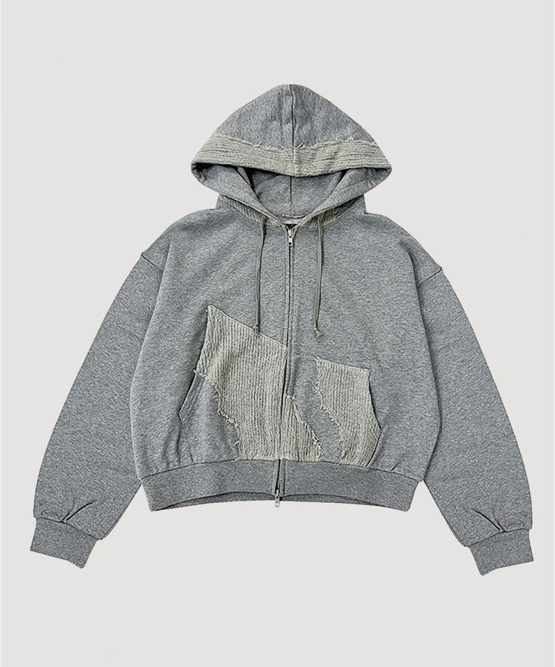 KNIT LAYERED HOODIE