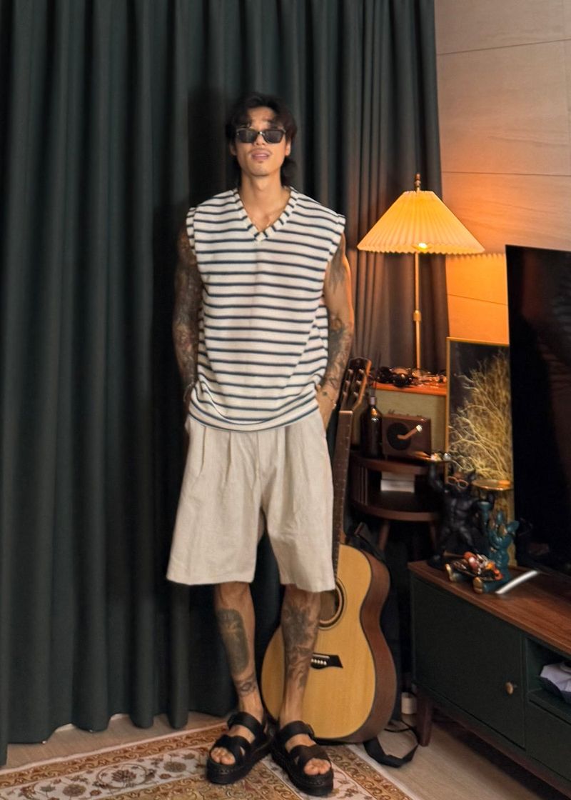 Cool Linen Bermuda Wide Shorts 4COLOR