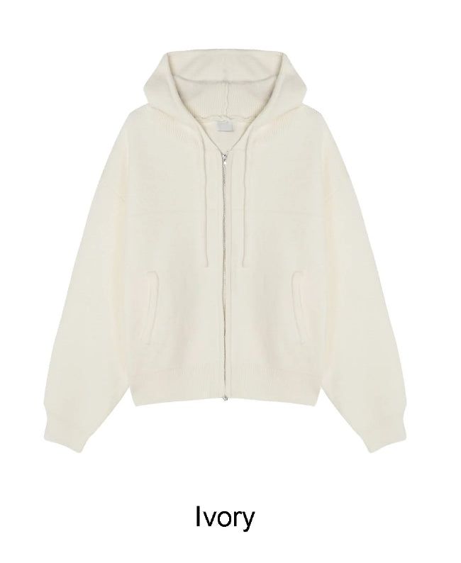 Diob Hooded Knit Zip-up