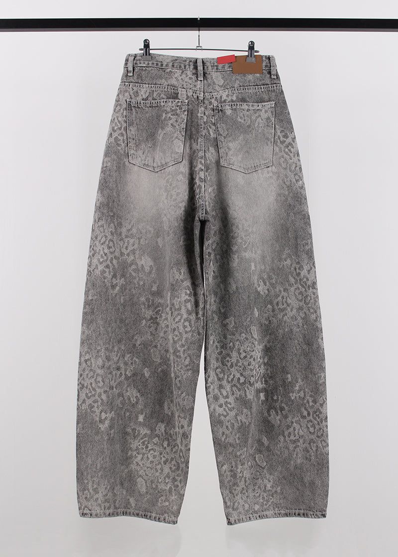 LEOPARD GRAY DENIM