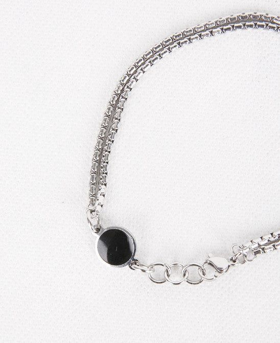 No.9553 black & white double bracelet