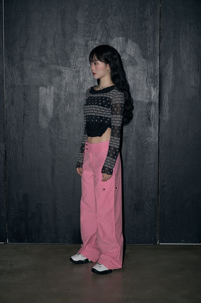 classic cargo slacks - pink