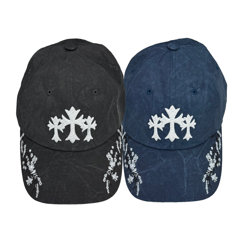 cross branch washed ball cap
