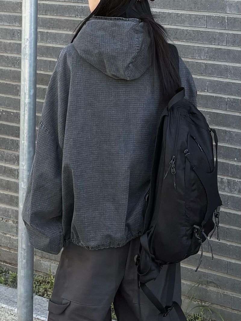 ripstop two-way hood jumper