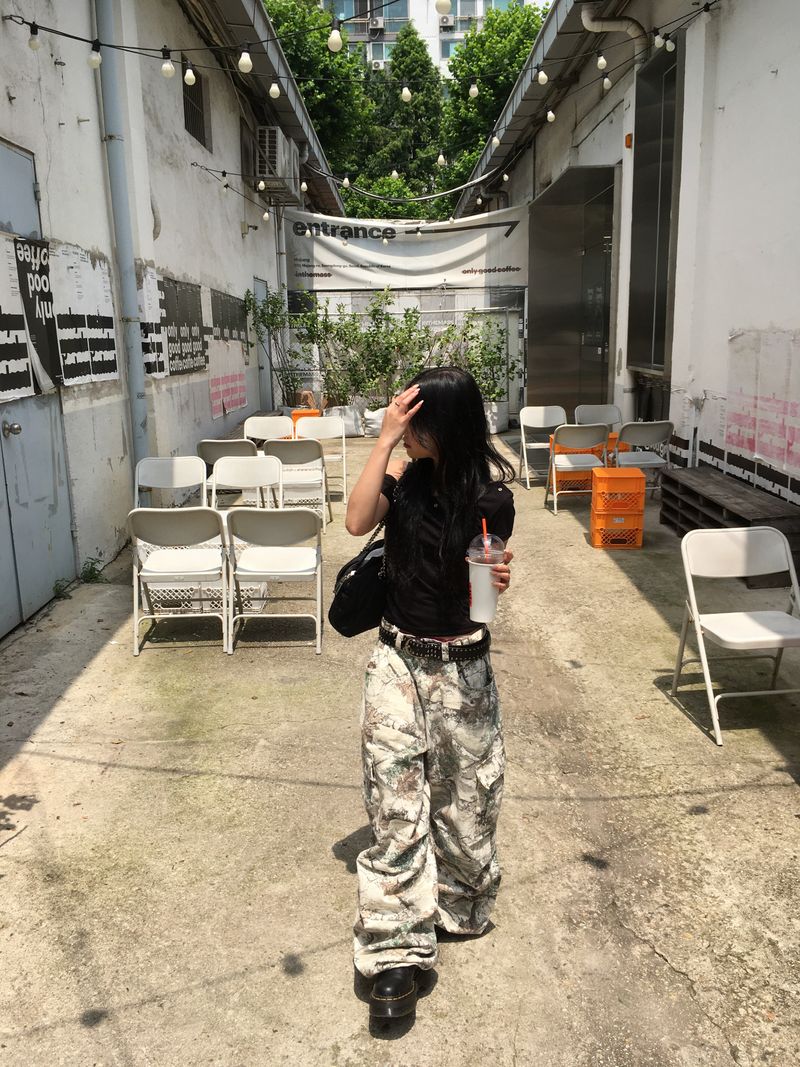 Tree camo button pants