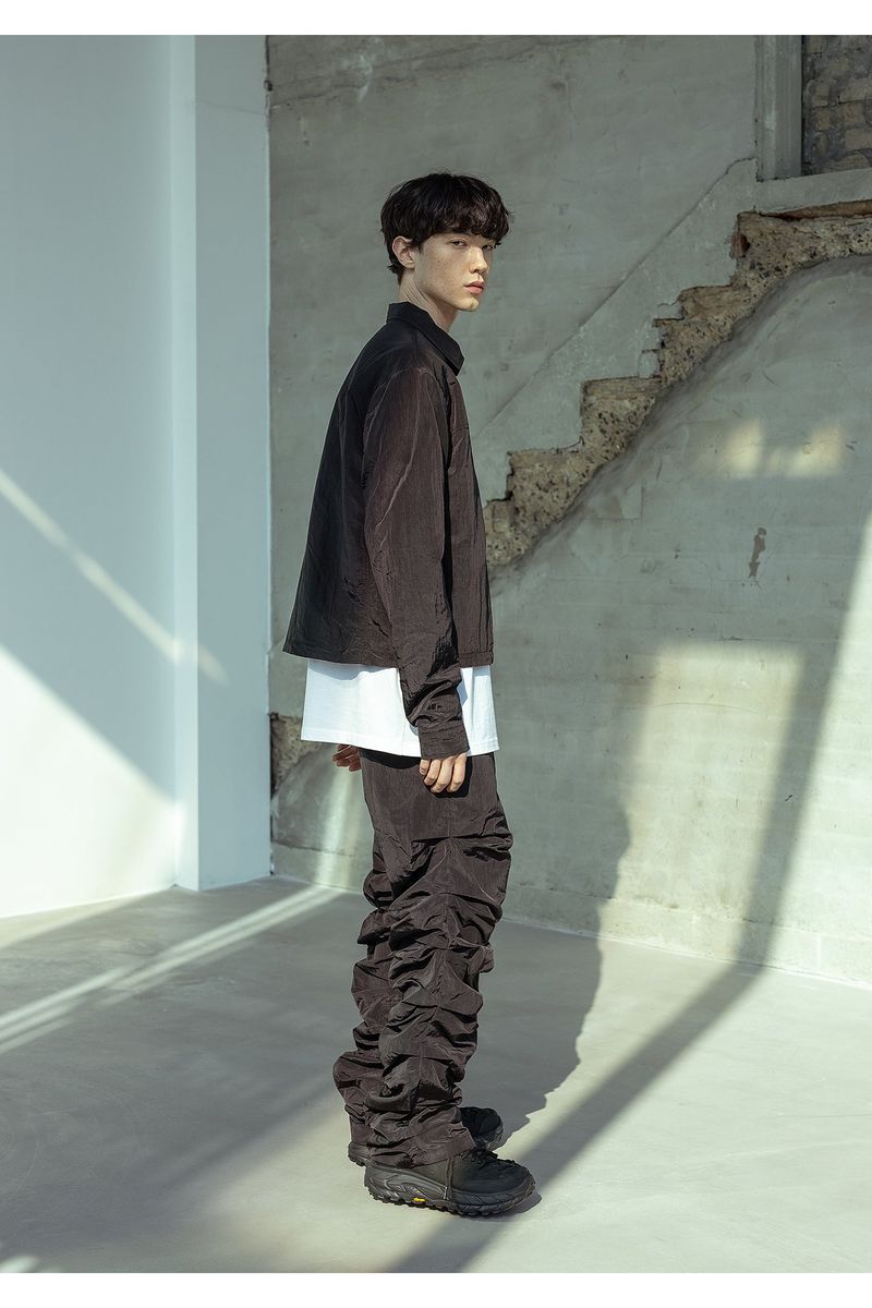 CRUMBLE NYLON PANTS