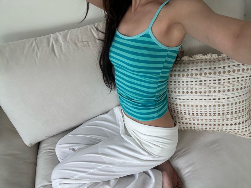 mint stripe cami