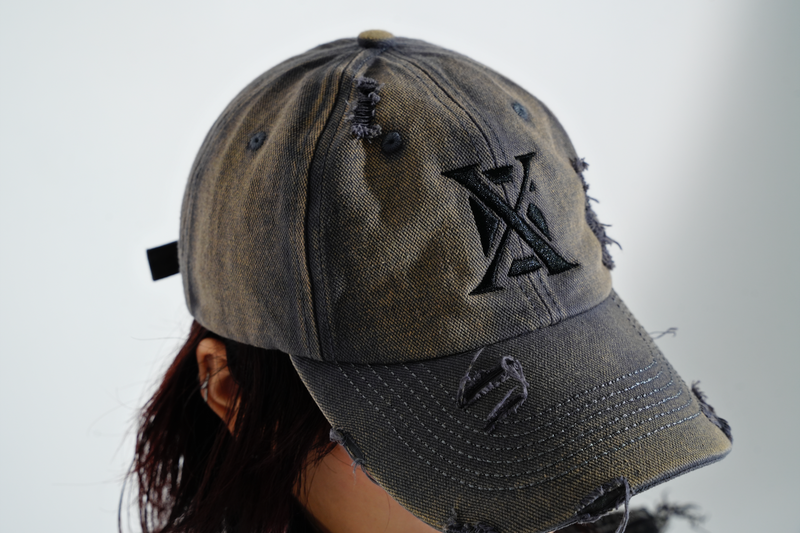 6X Damage Washing Ball Cap (Black logo)