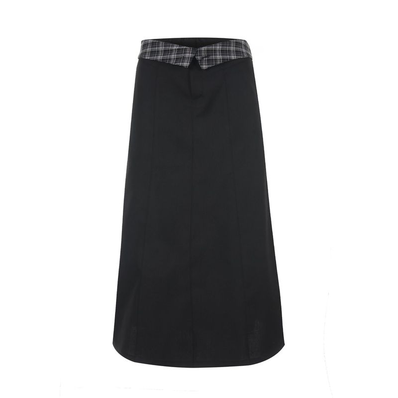 Wsc archive（ダブリューエスシーアーカイブ）の「Folded check maxi skirt 001（Skirts）」