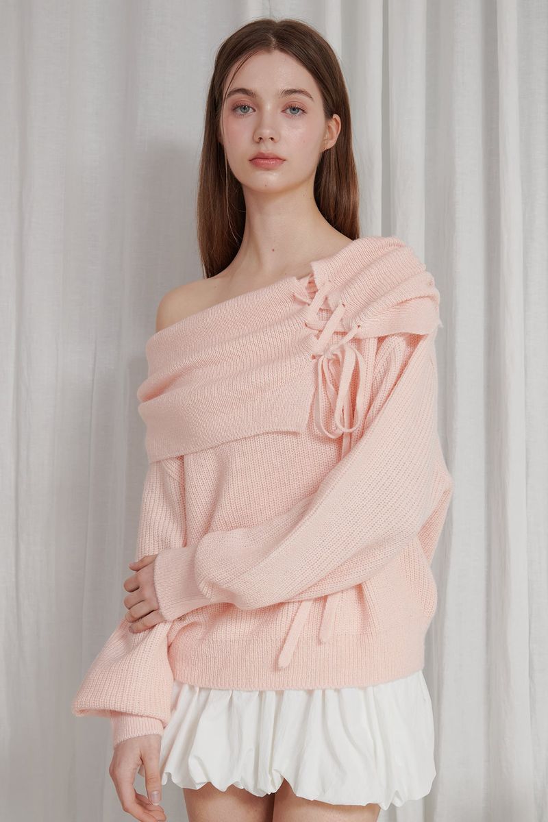 PAIN OR PLEASURE（ペインオアプレジャー）の「KAREN CORSET KNIT pink（Tops）」