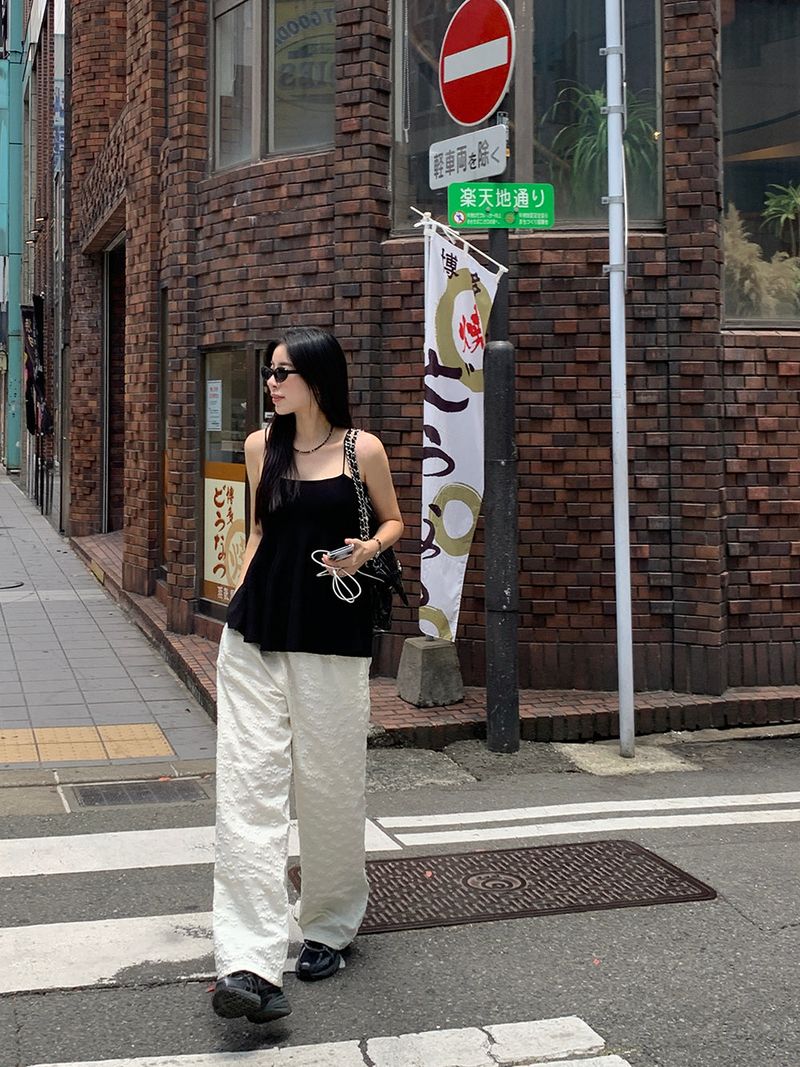 [MADE] PESTO FLOWER WIDE PANTS